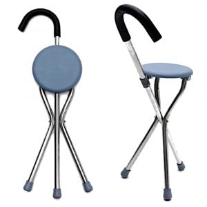 WALKING STICK WITH FOLD DOWN SEAT